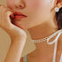 Retro Style Sterling Silver Freshwater Pearl Stud Earrings